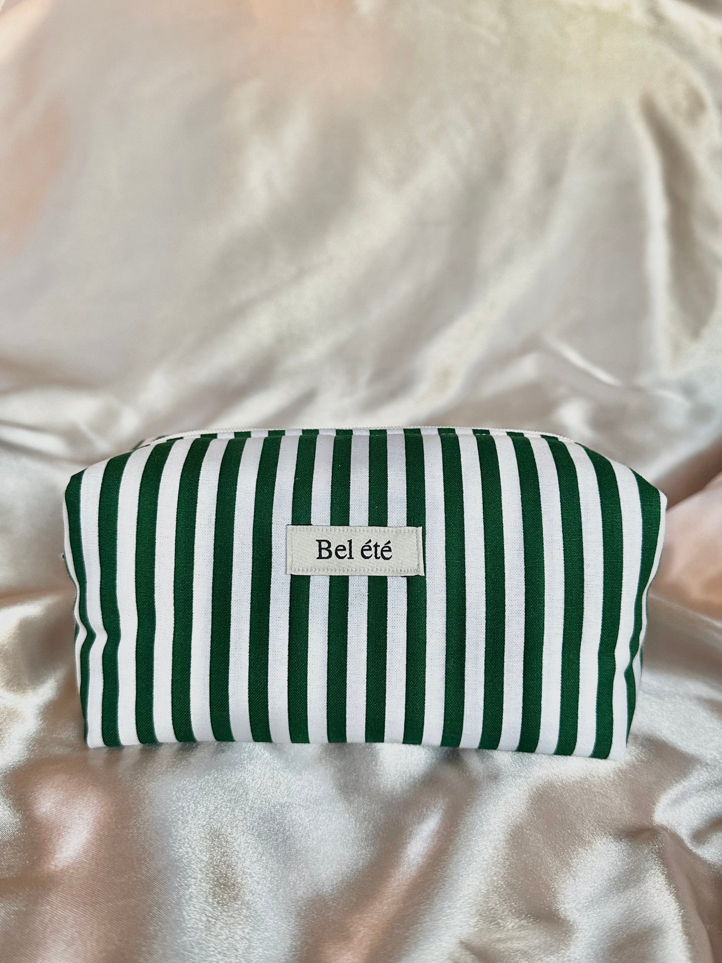 Caramel Box Pouch -stripe green