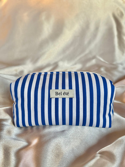 Caramel Box Pouch -stripe blue