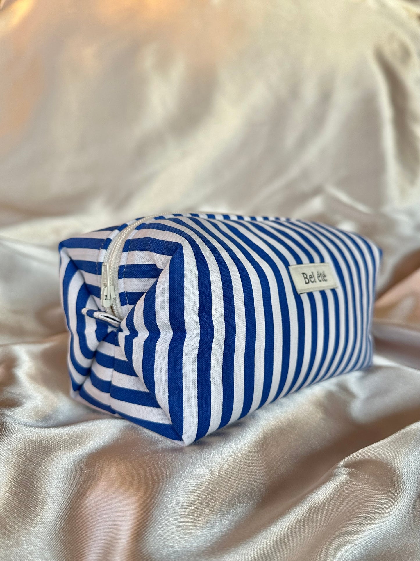Caramel Box Pouch -stripe blue