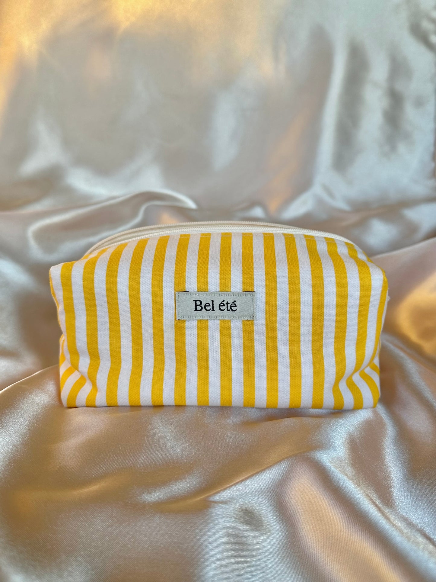 Caramel Box Pouch -stripe yellow