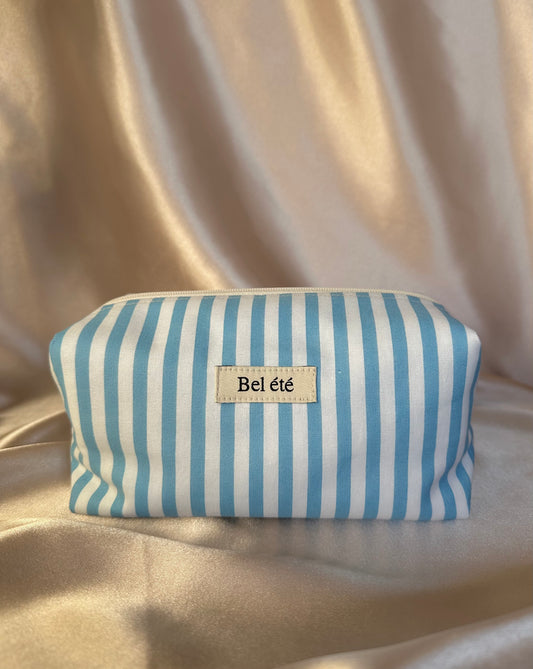 Caramel Box Pouch -stripe light blue